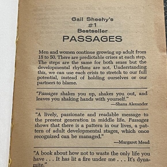 Passages: Predictable Crises of Adult Life GAIL SHEEHY 1977 Paperback - Picture 5 of 11